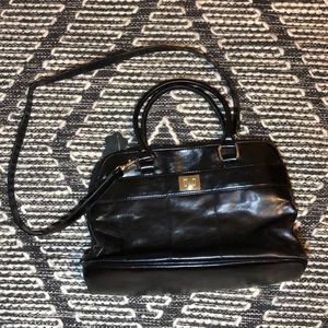 Giant Bernini Black Patent satchel/crossbody